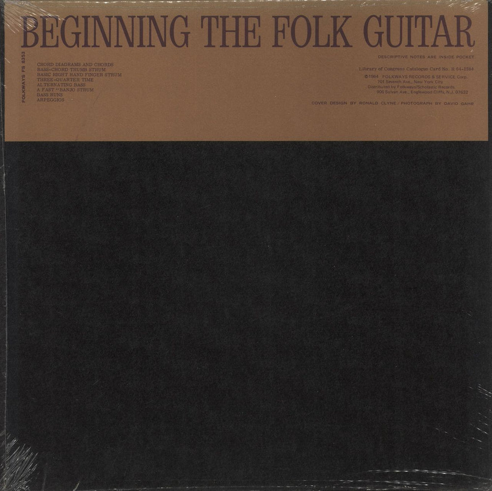 Jerry Silverman Beginning Folk Guitar: An Instruction Record For Beginners US vinyl LP album (LP record)
