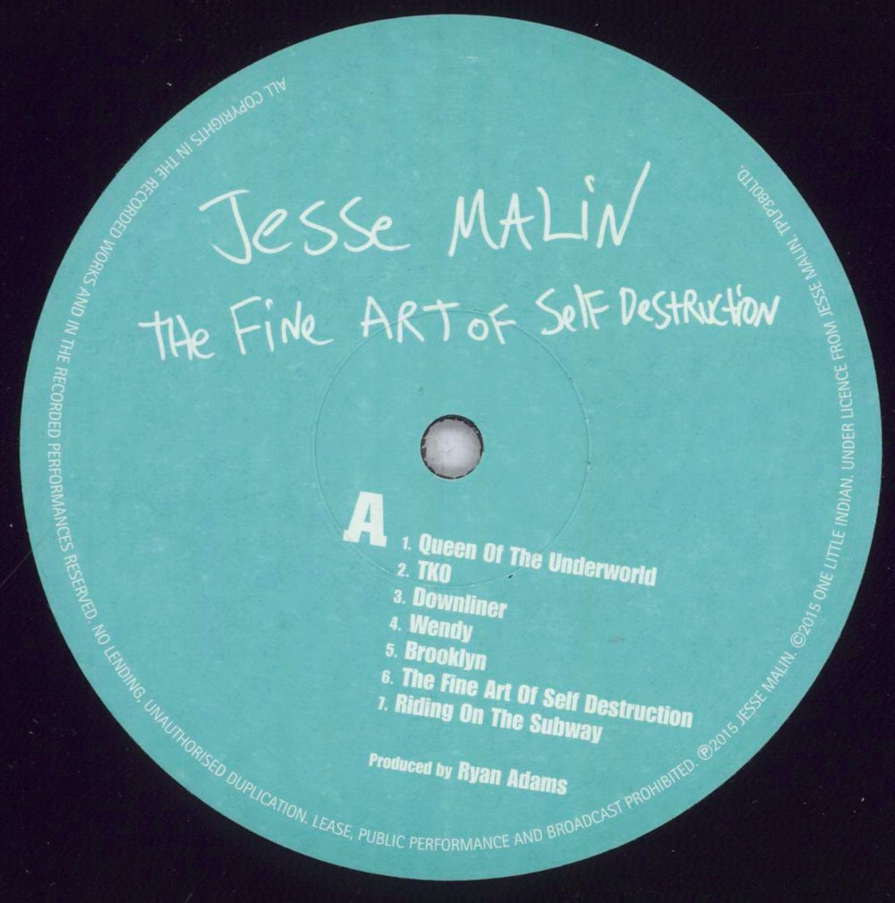 Jesse Malin The Fine Art Of Self-Destruction UK vinyl LP album (LP record) ESMLPTH840552