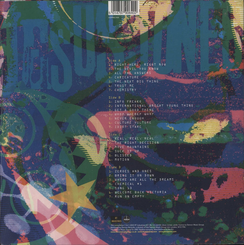 Jesus Jones Zeroes And Ones - The Best Of - Gold Vinyl UK 2-LP vinyl record set (Double LP Album) 5014797906402