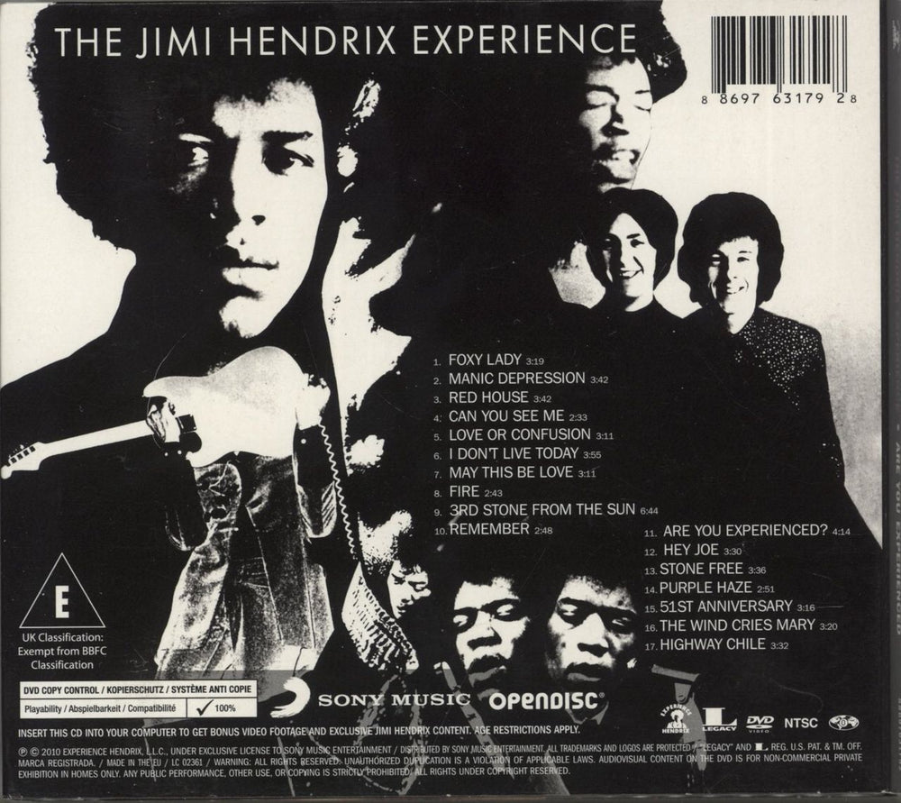 Jimi Hendrix Are You Experienced UK 2-disc CD/DVD set 886976317928