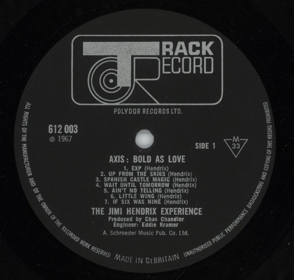 Jimi Hendrix Axis: Bold As Love - 1st + Insert - VG/G UK vinyl LP album (LP record) HENLPAX605452