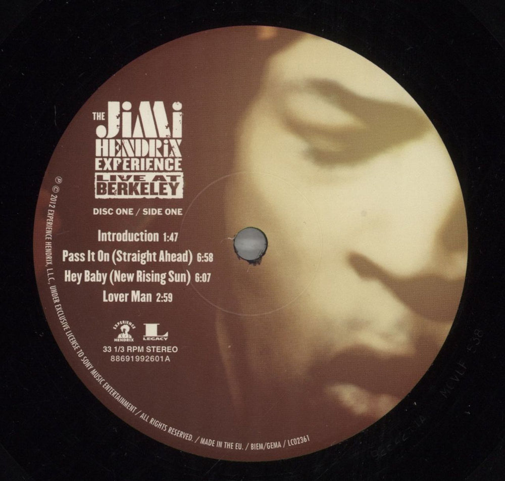 Jimi Hendrix Live At Berkeley - 200gm US 2-LP vinyl record set (Double LP Album) HEN2LLI877836