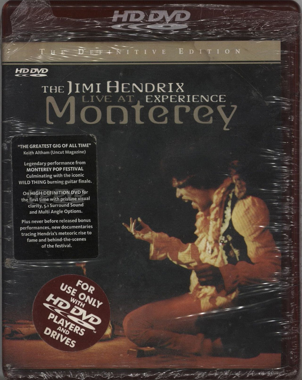 Jimi Hendrix Live At Monterey UK DVD 0602517516298