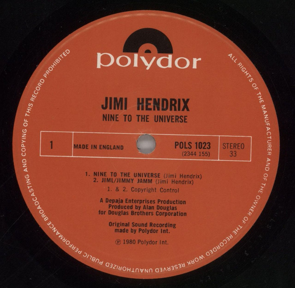 Jimi Hendrix Nine To The Universe - EX UK vinyl LP album (LP record) HENLPNI609160