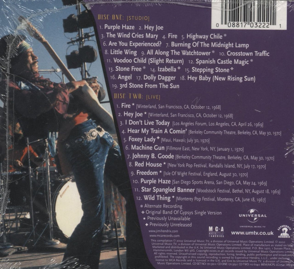 Jimi Hendrix Voodoo Child - The Jimi Hendrix Collection UK 2 CD album set (Double CD) 008817032221