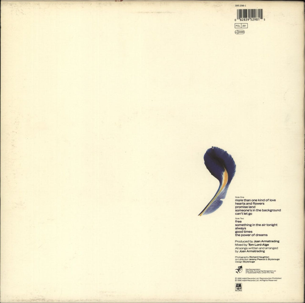 Joan Armatrading Hearts And Flowers - Autographed UK vinyl LP album (LP record) 082839529815