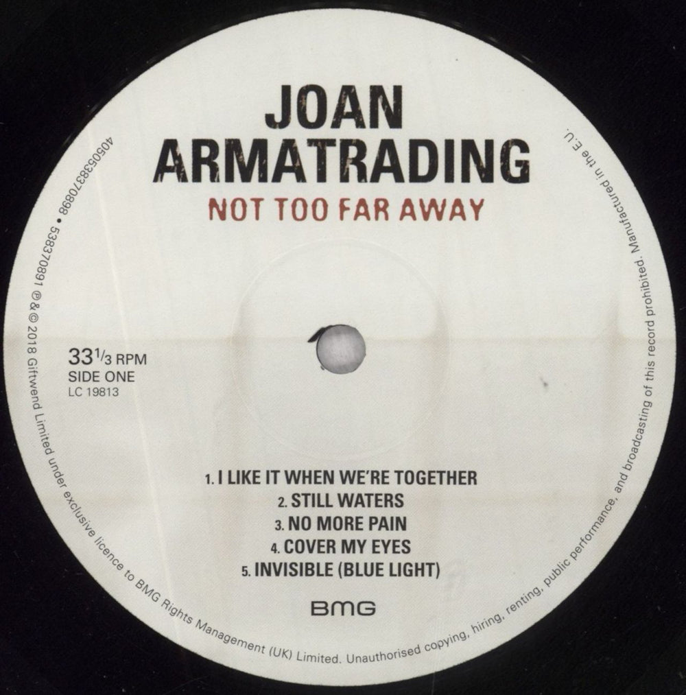 Joan Armatrading Not Too Far Away UK vinyl LP album (LP record) ARMLPNO847834