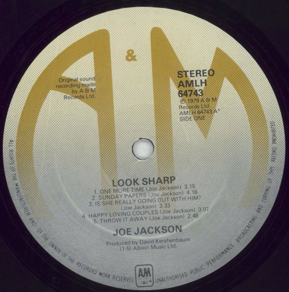 Joe Jackson Look Sharp! - EX UK vinyl LP album (LP record) JOJLPLO778815