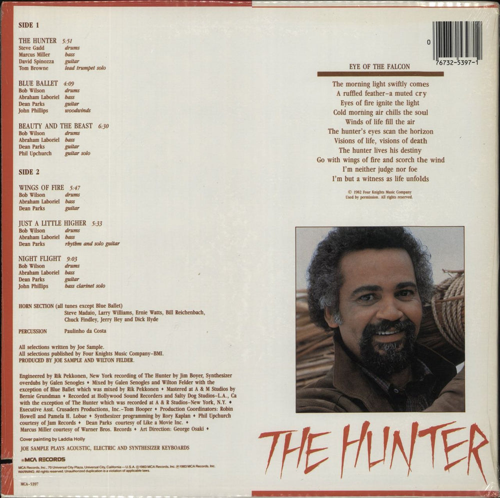 Joe Sample The Hunter - Open Shrink US vinyl LP album (LP record)