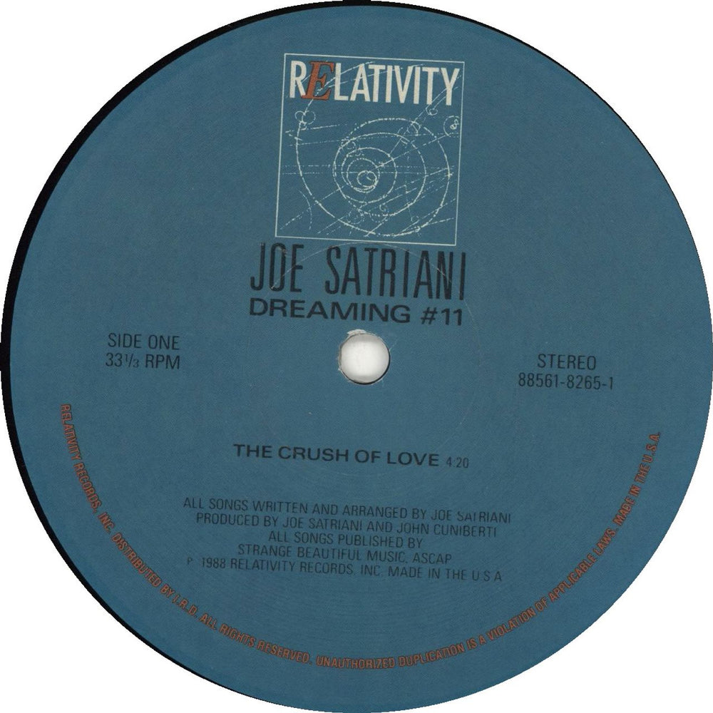 Joe Satriani Dreaming #11 US 12" vinyl single (12 inch record / Maxi-single) JST12DR692783
