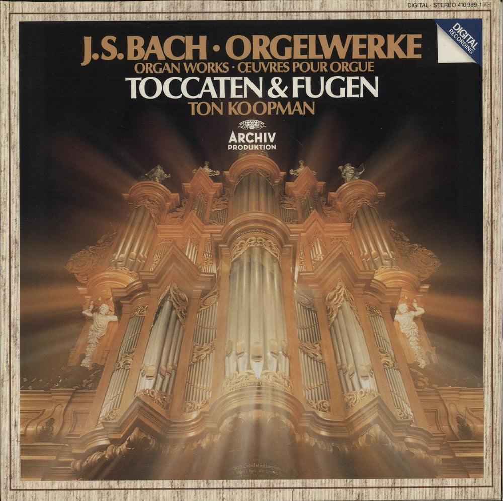 Johann Sebastian Bach Bach: Orgelwerke = Organ Works = Œuvres Pour Orgue - Toccaten & Fugen German vinyl LP album (LP record) 410999-1