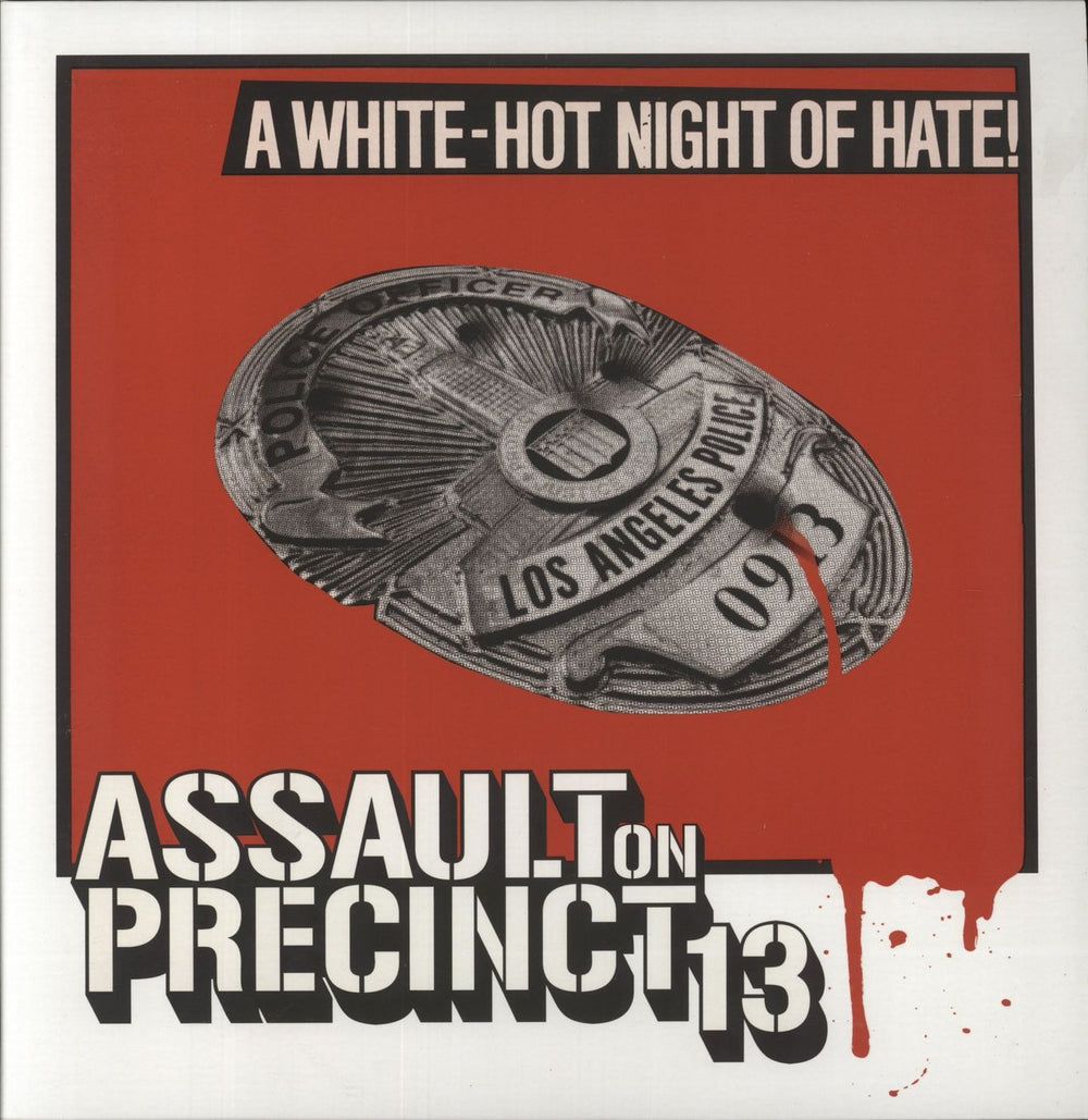 John Carpenter Assault On Precinct 13 - Cream With Red Splatter Vinyl UK vinyl LP album (LP record) DW018