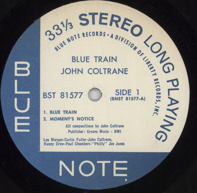 John Coltrane Blue Train US vinyl LP album (LP record) JCOLPBL839072