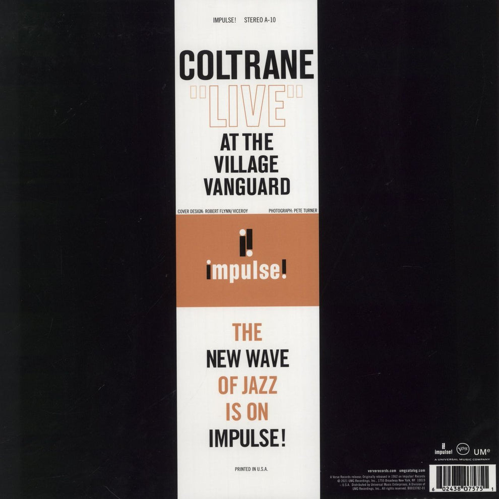 John Coltrane Live At The Village Vanguard - Acoustic Sounds Verve Series US vinyl LP album (LP record) 602438075751