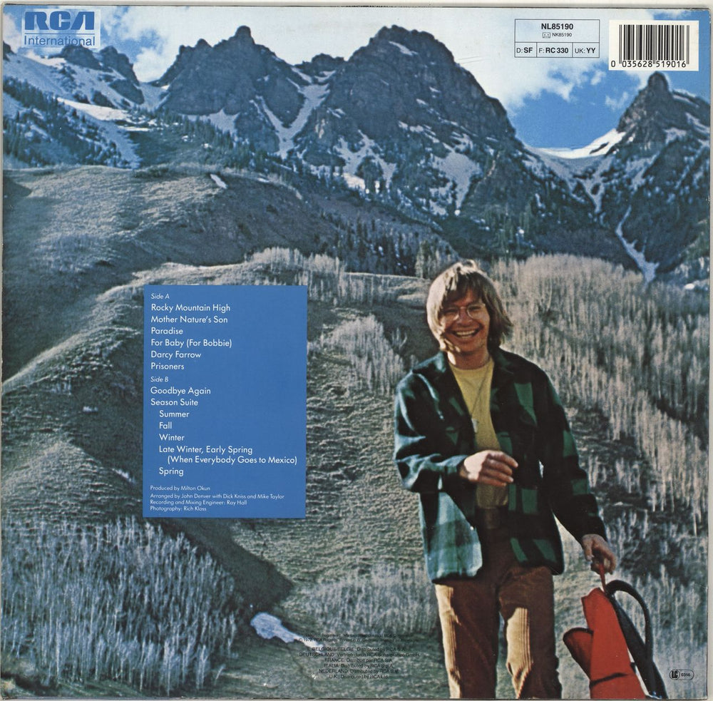 John Denver Rocky Mountain High German vinyl LP album (LP record)