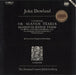 John Dowland Lachrimæ, Or Seven Teares Swedish vinyl LP album (LP record) LP-315