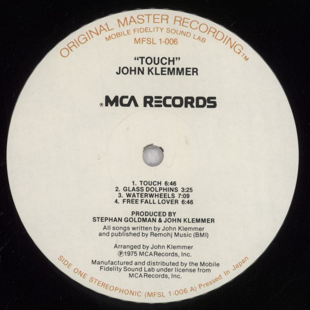 John Klemmer Touch US vinyl LP album (LP record) KLALPTO333578