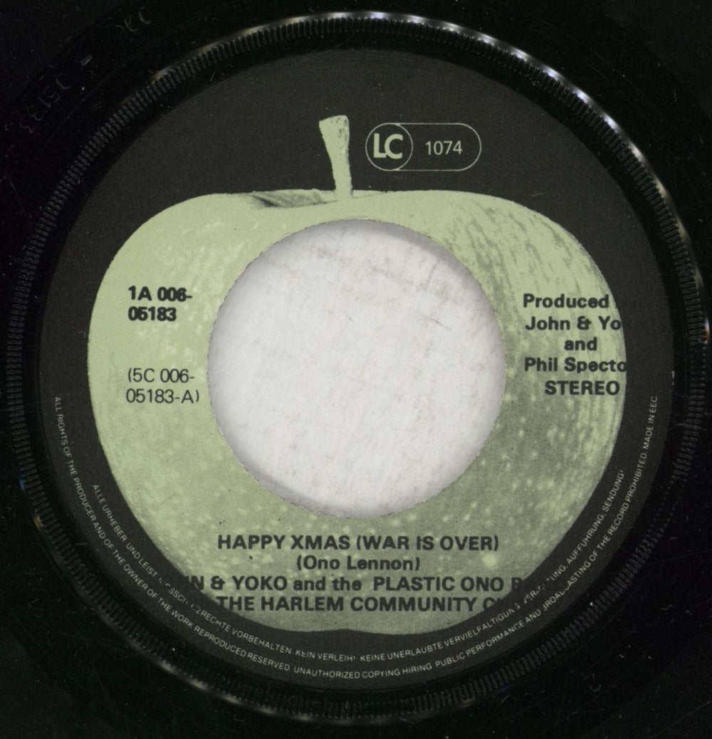 John Lennon Happy Xmas [War Is Over] + Sleeve Dutch 7" vinyl single (7 inch record / 45) LEN07HA66878