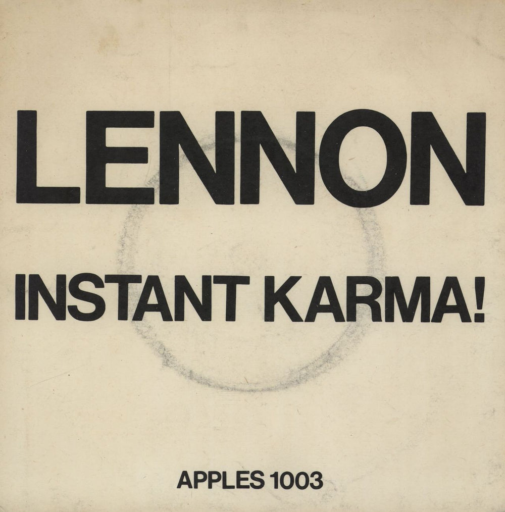 John Lennon Instant Karma! - P/S - VG UK 7" vinyl single (7 inch record / 45) APPLES1003