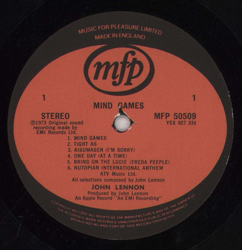 John Lennon Mind Games - EX UK vinyl LP album (LP record) LENLPMI294411