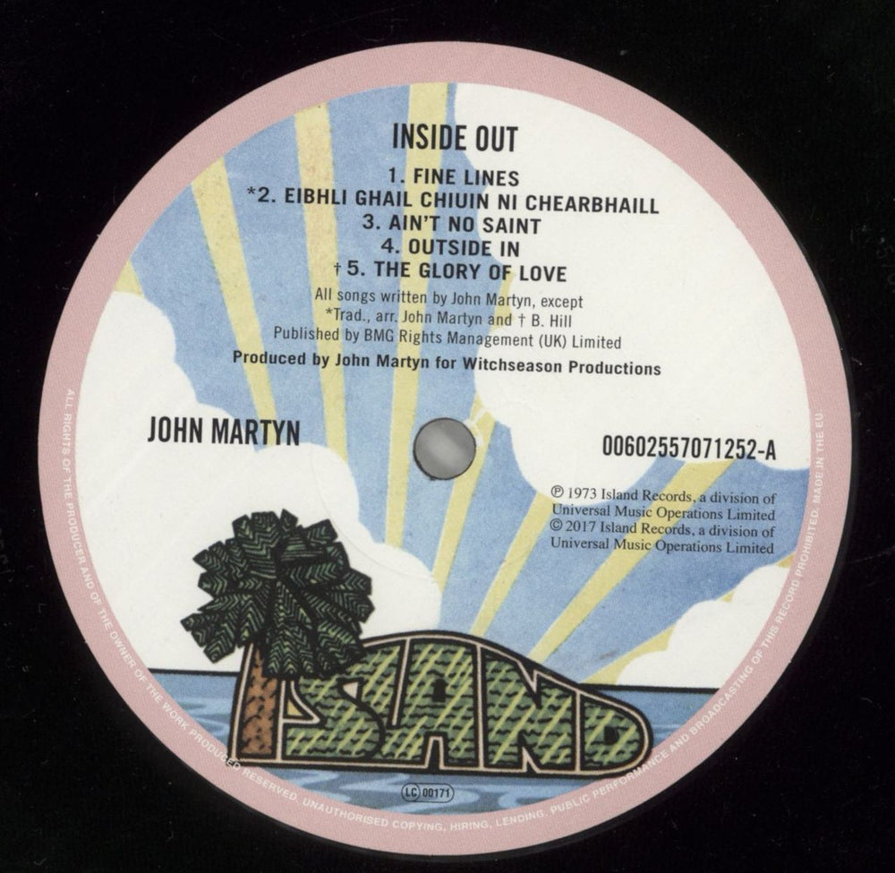 John Martyn Inside Out - 180gm UK vinyl LP album (LP record) JMYLPIN866985