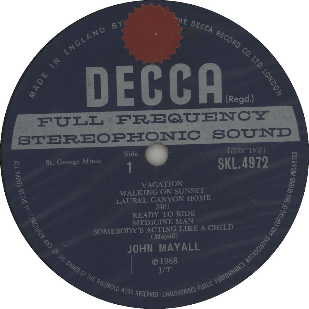 John Mayall Blues From Laurel Canyon - 1st - EX UK vinyl LP album (LP record)