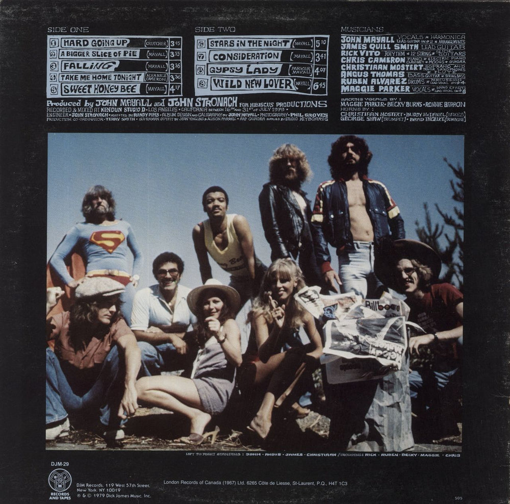 John Mayall No More Interviews Canadian vinyl LP album (LP record)