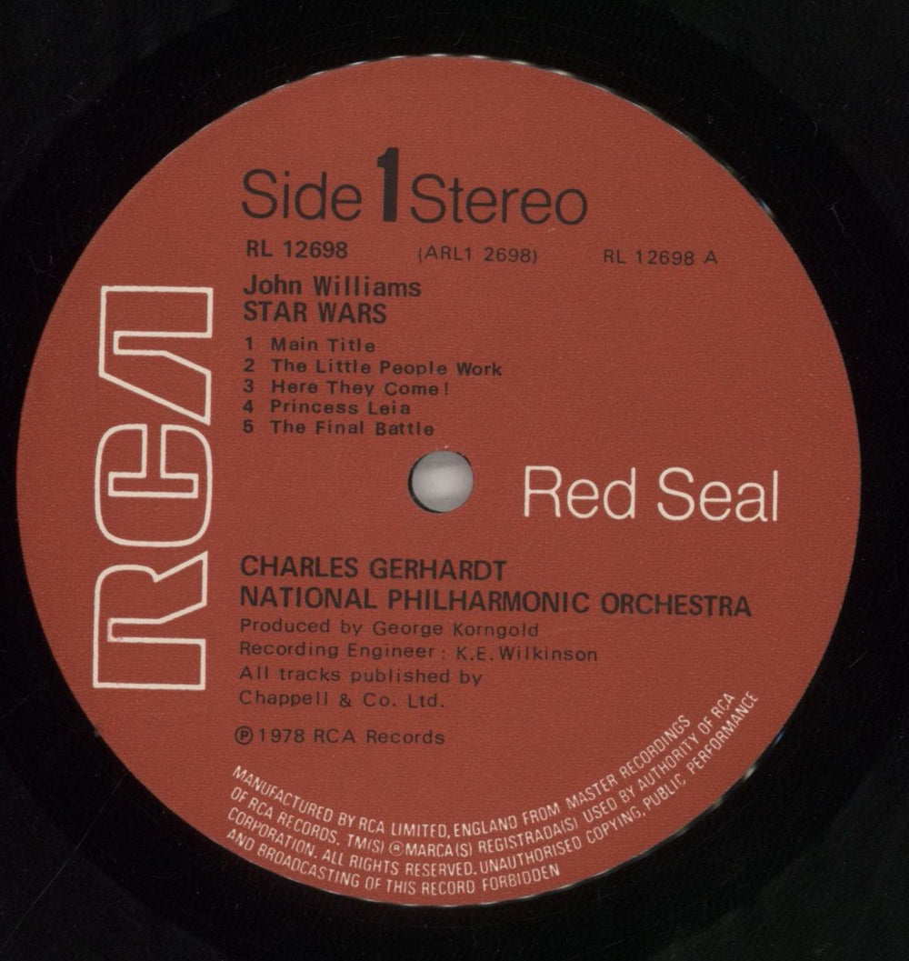 John Williams (Composer) Close Encounters Of The Third Kind & Star Wars UK vinyl LP album (LP record) WIALPCL476284