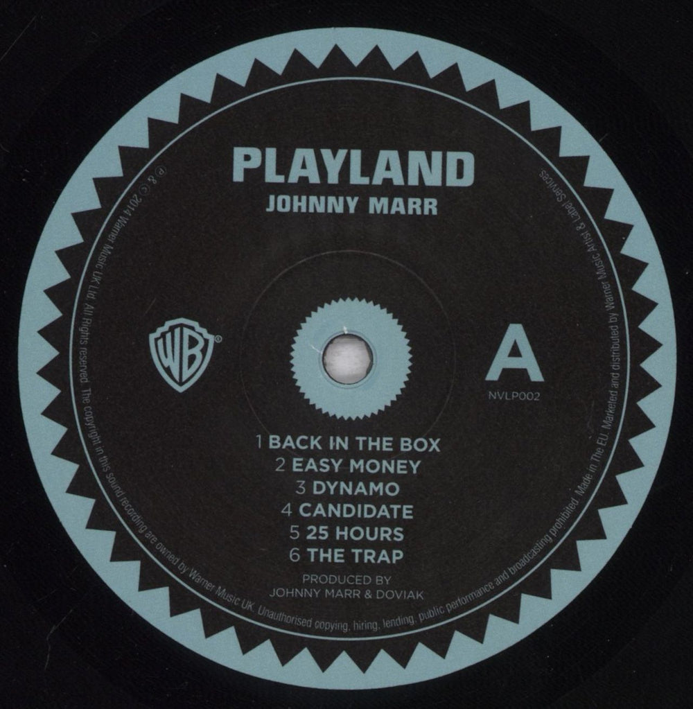 Johnny Marr Playland UK vinyl LP album (LP record) JYRLPPL838145