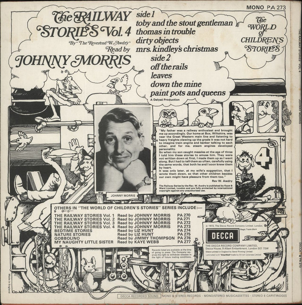 Johnny Morris The Railway Stories Vol. 4 UK vinyl LP album (LP record)