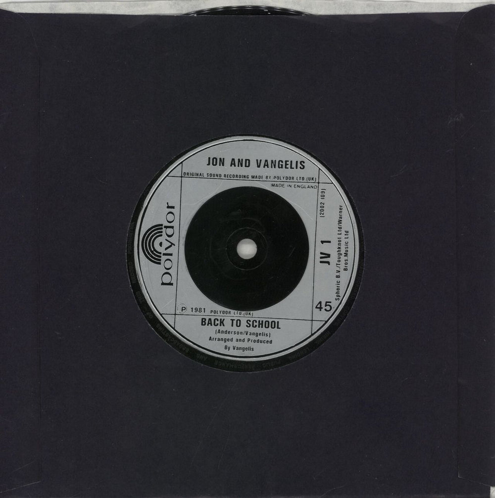 Jon & Vangelis I'll Find My Way Home UK 7" vinyl single (7 inch record / 45)