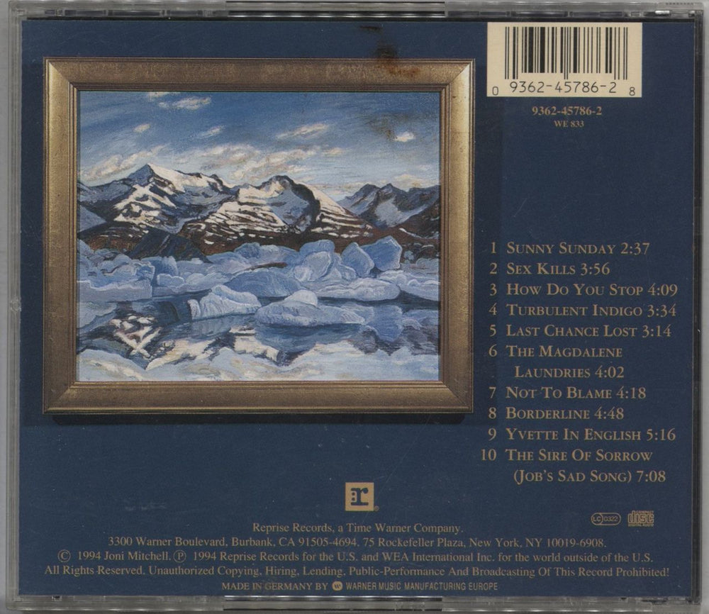 Joni Mitchell Turbulent Indigo German CD album (CDLP) 093624578628