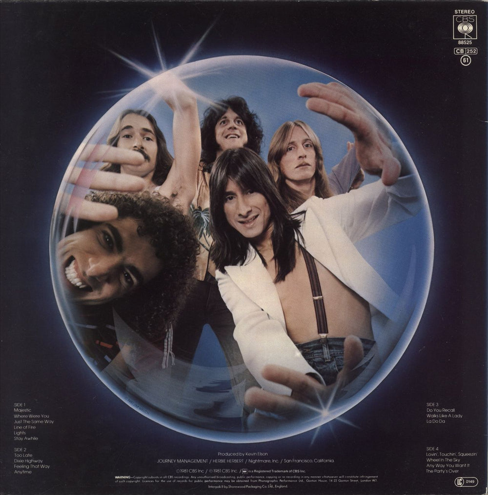 Journey Captured UK 2-LP vinyl record set (Double LP Album)