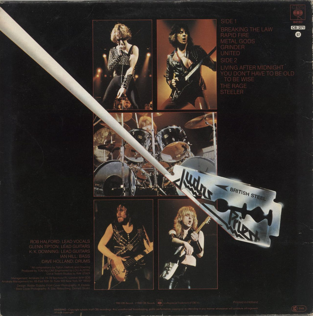 Judas Priest British Steel - VG UK vinyl LP album (LP record)