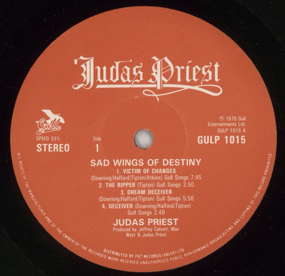 Judas Priest Sad Wings Of Destiny - VG UK vinyl LP album (LP record) JUDLPSA869763