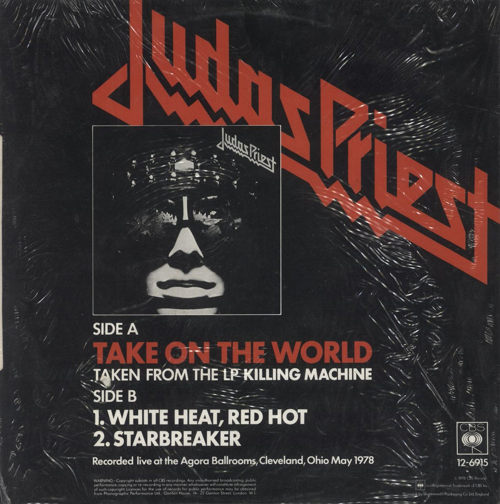 Judas Priest Take On The World - shrink UK 12" vinyl single (12 inch record / Maxi-single)