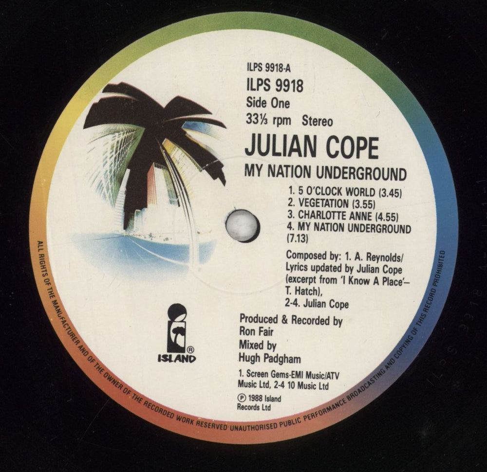 Julian Cope My Nation Underground UK vinyl LP album (LP record) COPLPMY244669