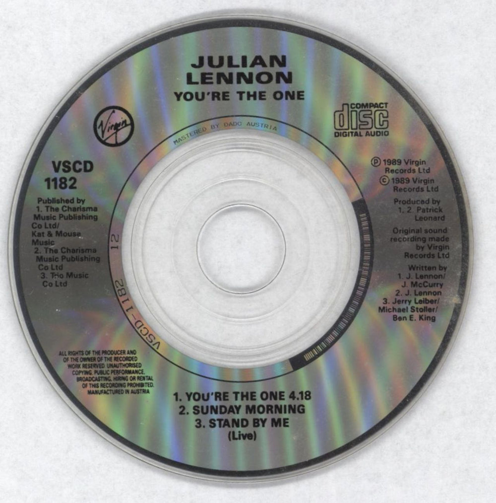 Julian Lennon You're The One UK 3" CD single (CD3) JLNC3YO64793