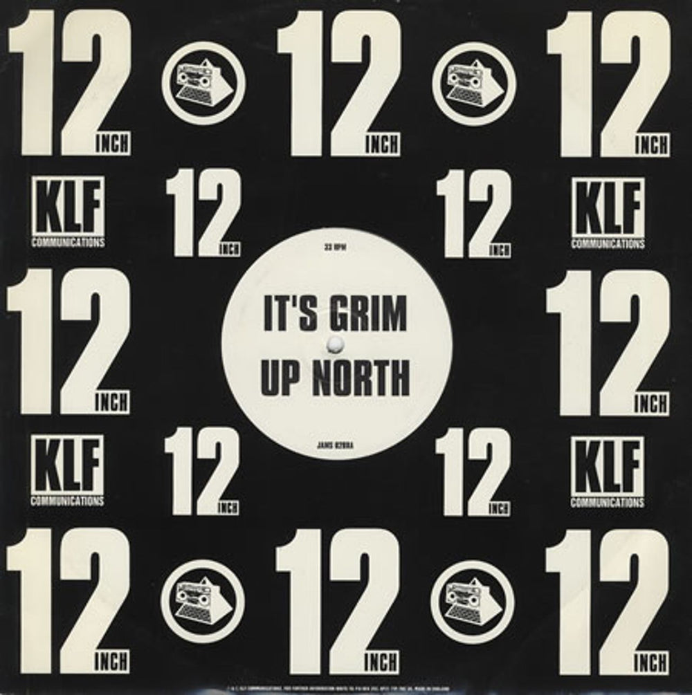 Justified Ancients Of Mu Mu It's Grim Up North UK Promo 12" vinyl single (12 inch record / Maxi-single) JAMS028R