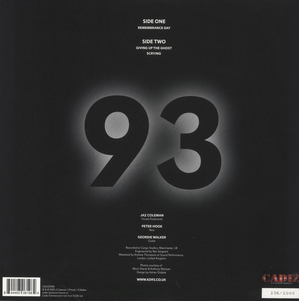 K÷93 K÷93 EP - Clear Vinyl UK 10" vinyl single (10 inch record) 844493061984