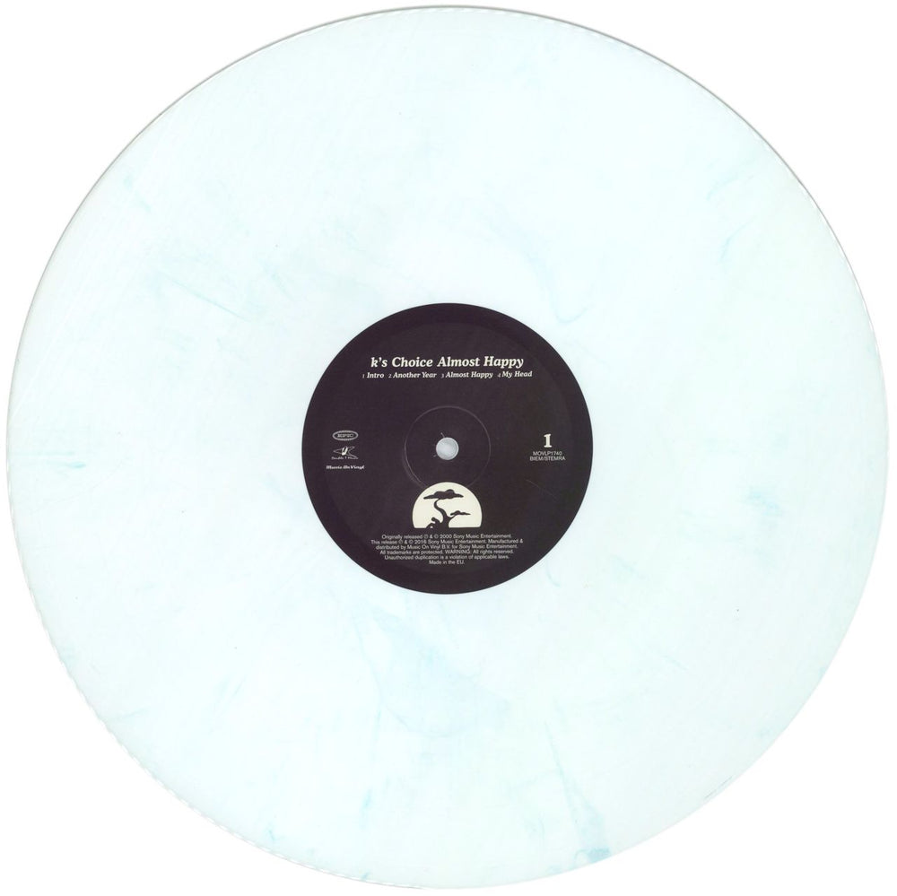 K's Choice Almost Happy - White with Hint of Green Vinyl Belgian 2-LP vinyl record set (Double LP Album) KCH2LAL853115