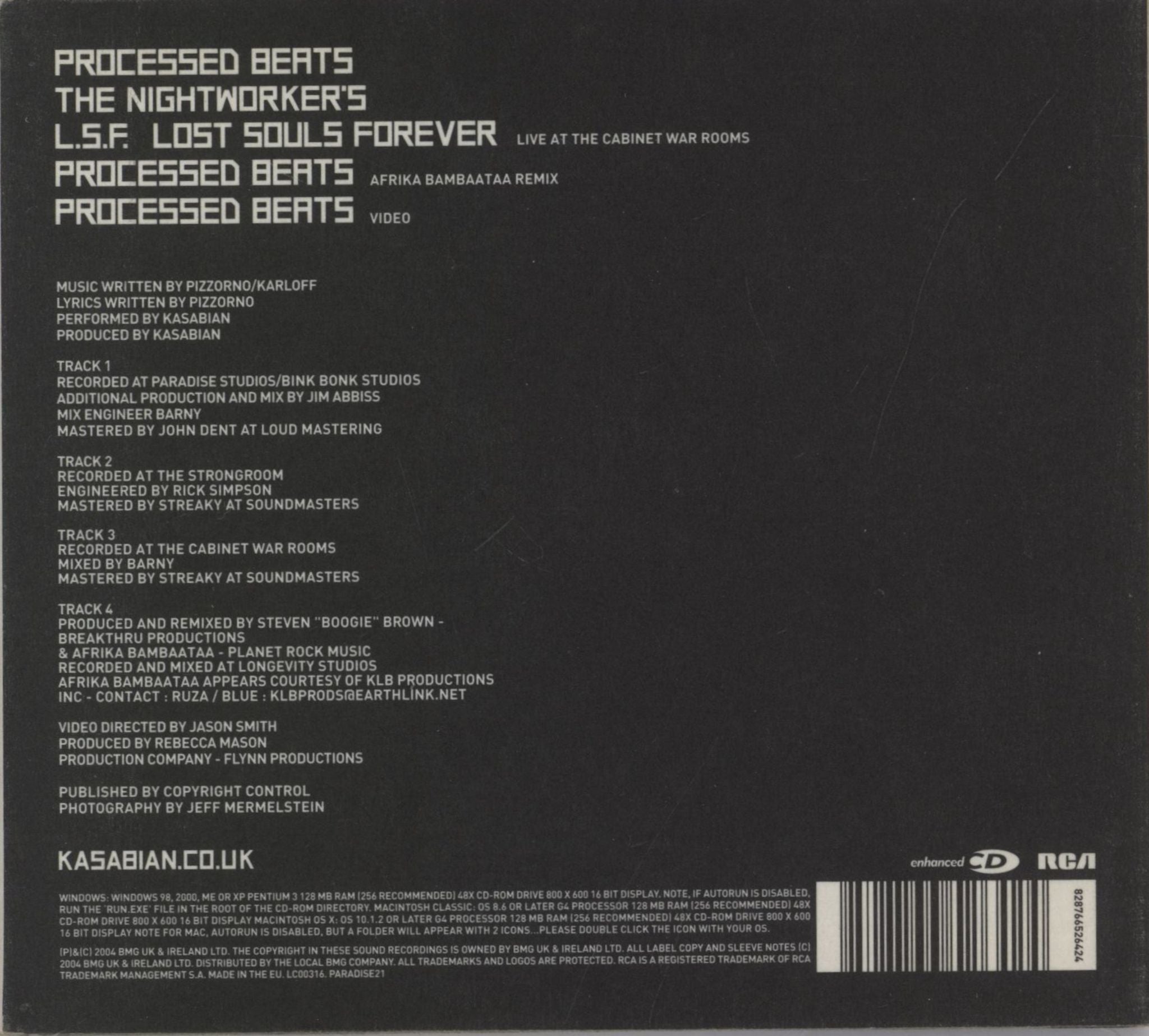 Kasabian Processed Beats UK 2-CD single set (Double CD single) 2004