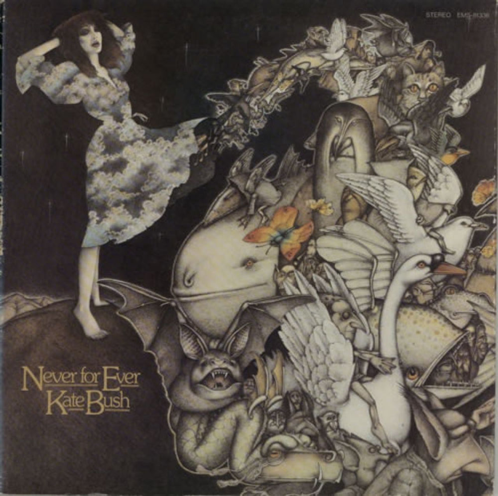 Kate Bush Never For Ever Japanese vinyl LP album (LP record) EMS-81336