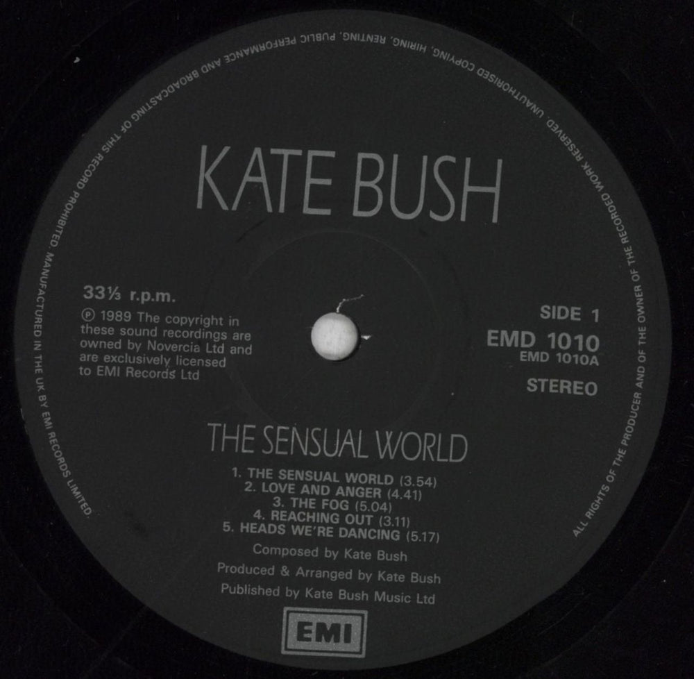 Kate Bush The Sensual World - EX - Deletion Hole-Punch UK vinyl LP album (LP record) BUSLPTH844945