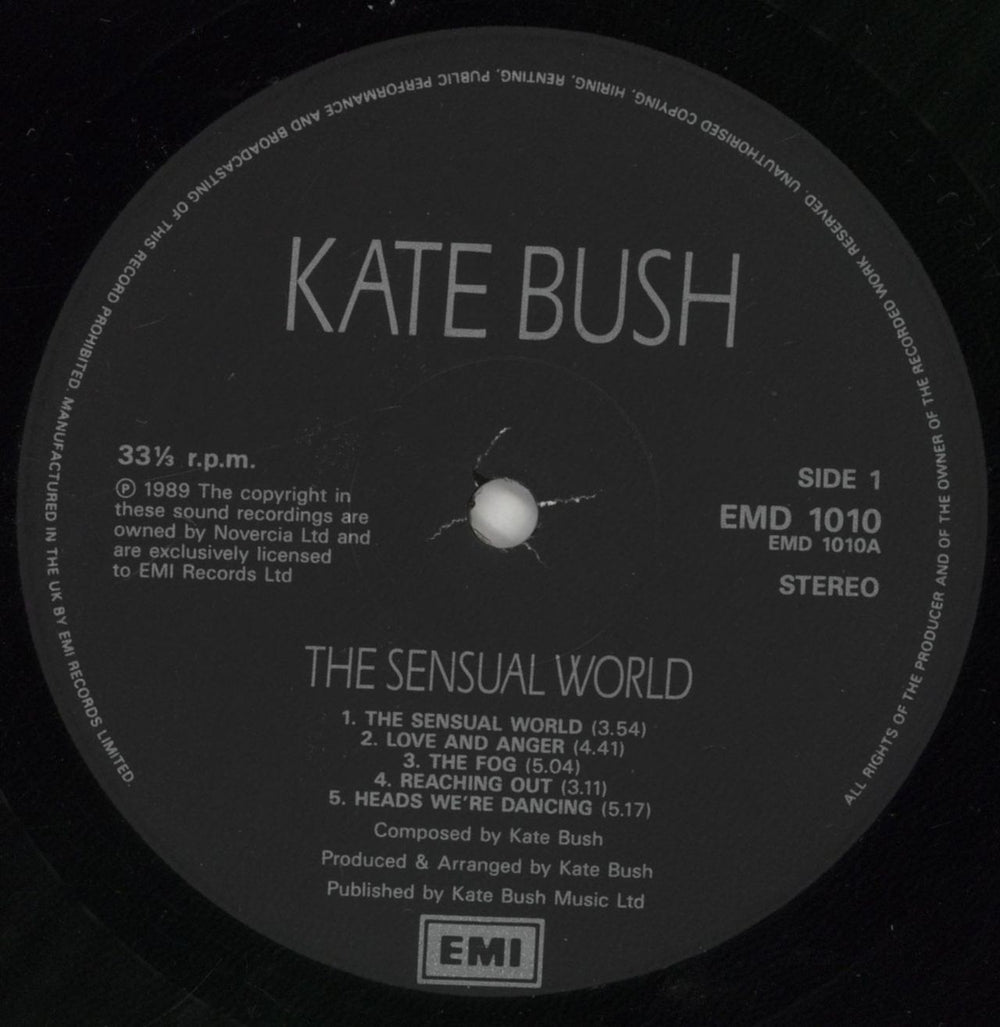 Kate Bush The Sensual World - VG UK vinyl LP album (LP record) BUSLPTH805198