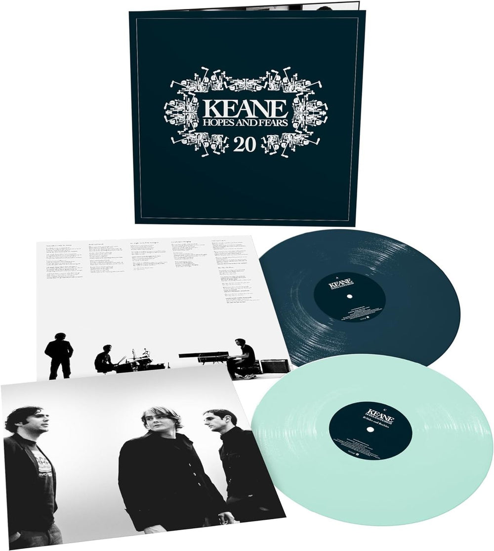 Keane (00s) Hopes And Fears: 20th Anniversary - Blue Vinyl - Sealed UK 2-LP vinyl record set (Double LP Album) KAN2LHO839195