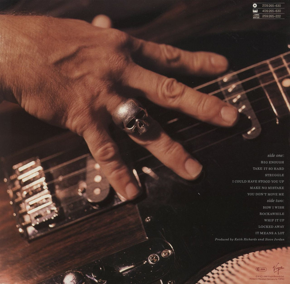 Keith Richards Talk Is Cheap German vinyl LP album (LP record)