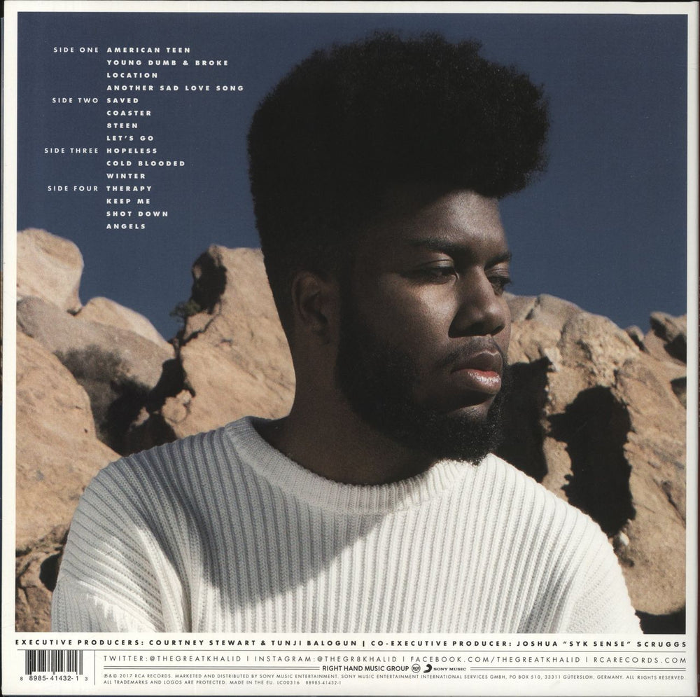 Khalid American Teen UK 2-LP vinyl record set (Double LP Album) 889854143213