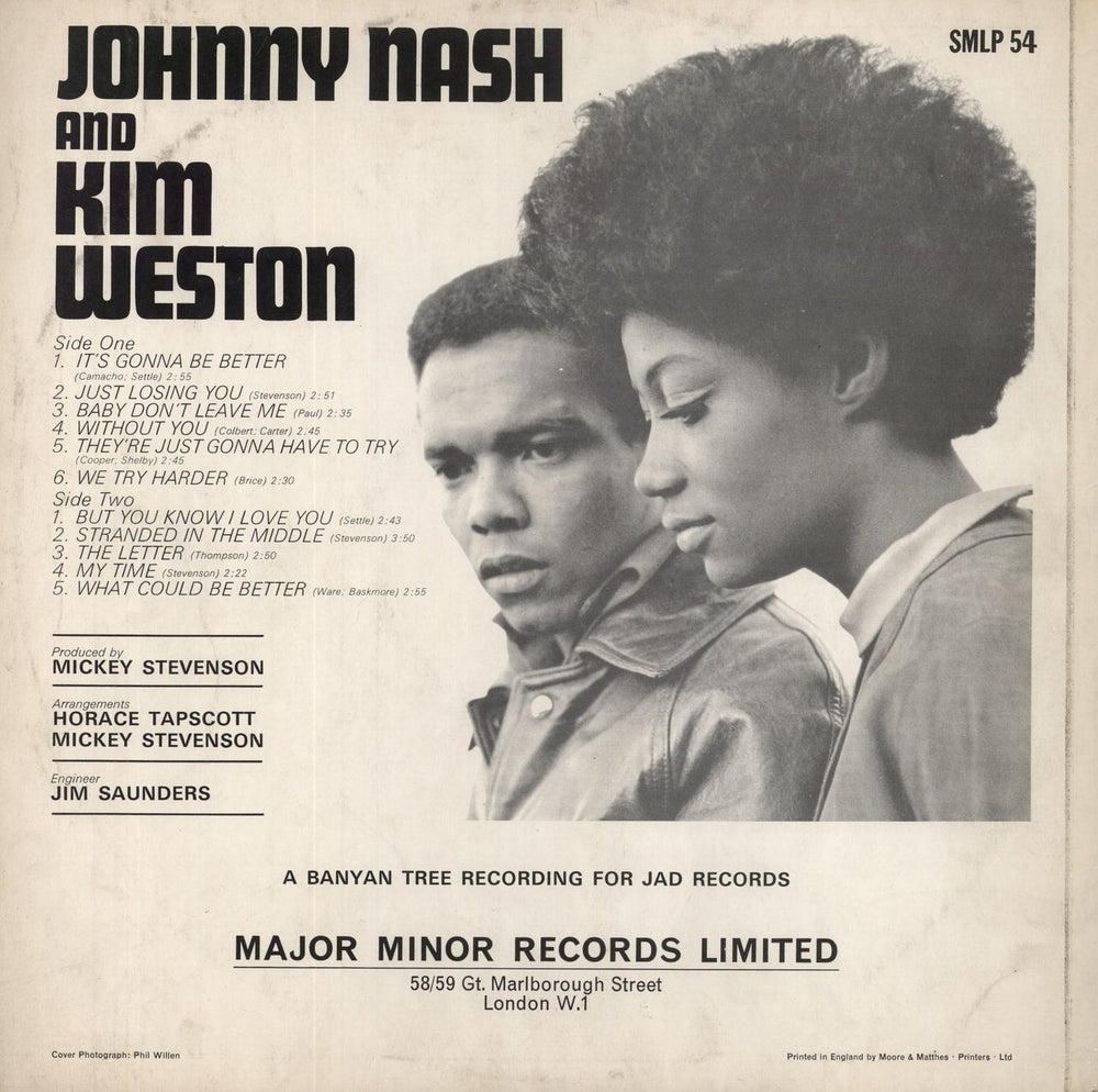 Kim Weston Johnny Nash & Kim Weston UK vinyl LP album (LP record)