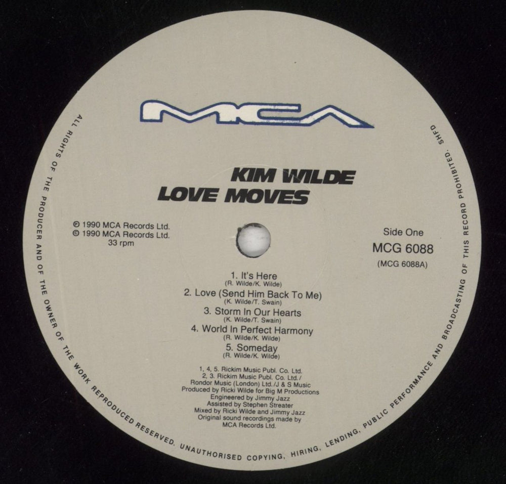 Kim Wilde Love Moves UK vinyl LP album (LP record) WILLPLO41117